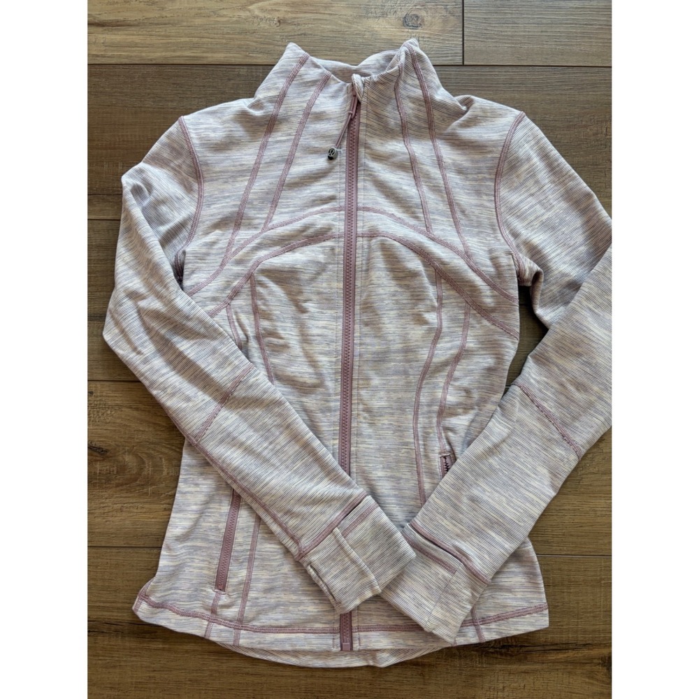 Lululemon Define Jacket Space Dye Heathered Lavender Dusk Full Zip Size 4